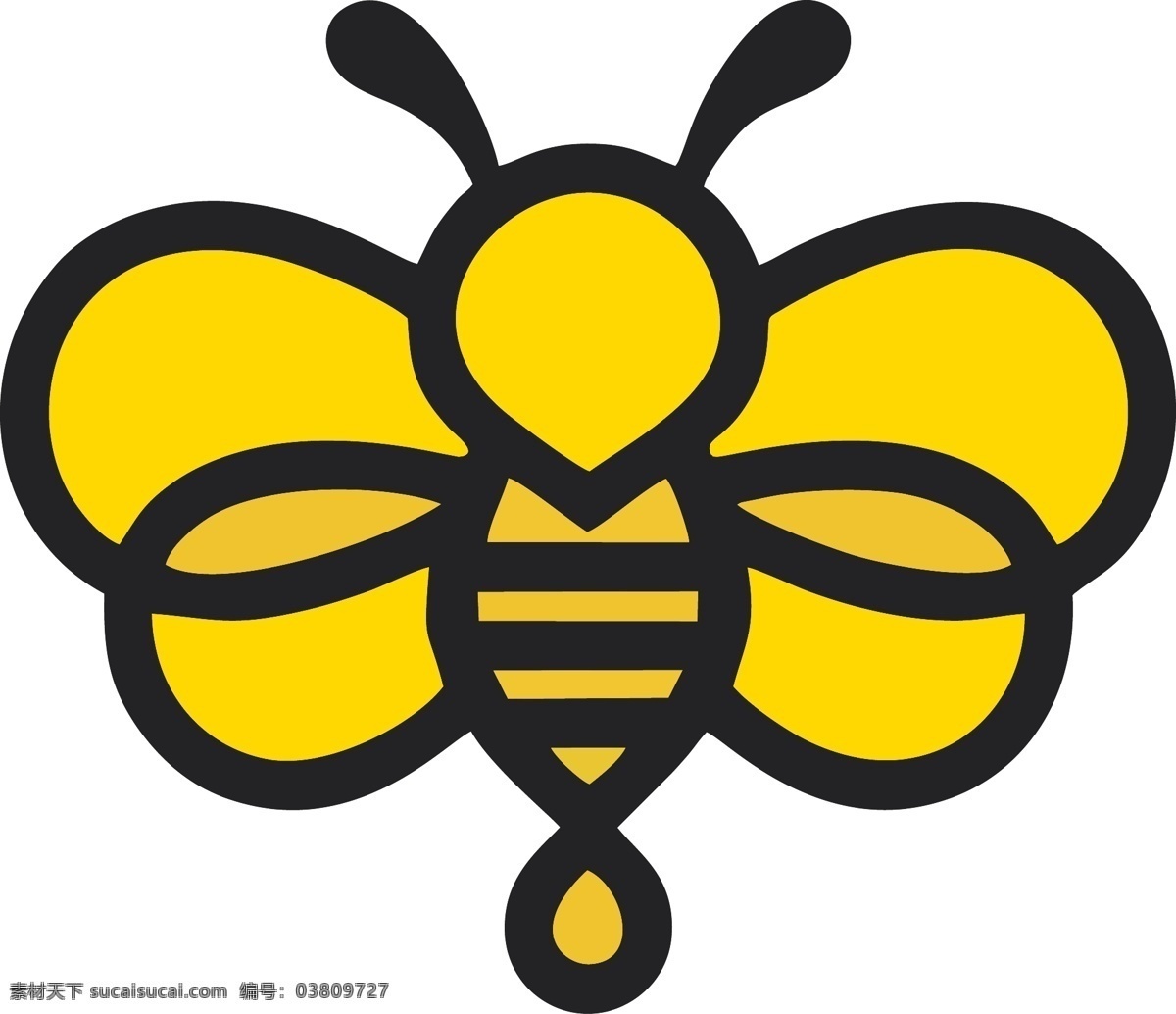 小蜜蜂 适量 黄色 清晰 写真 标志图标 公共标识标志