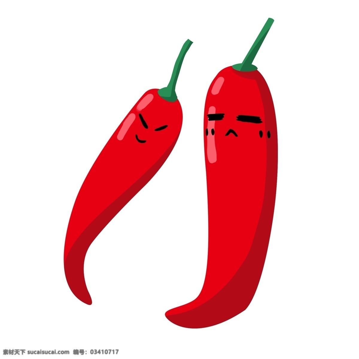 食 材 辣椒 卡通 插画 红色的辣椒 卡通插画 食材插画 蔬菜食材 调味料 食材 食物 美食 辛辣的辣椒