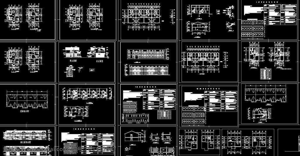 cad 别墅 公馆 环境设计 建筑设计 立面图 平面图 剖面图 施工图 室内设计 多层 户型 建 施 图 dwg 图纸 装修 装饰 私宅 别业 别墅图纸大全 源文件 cad素材 室内图纸