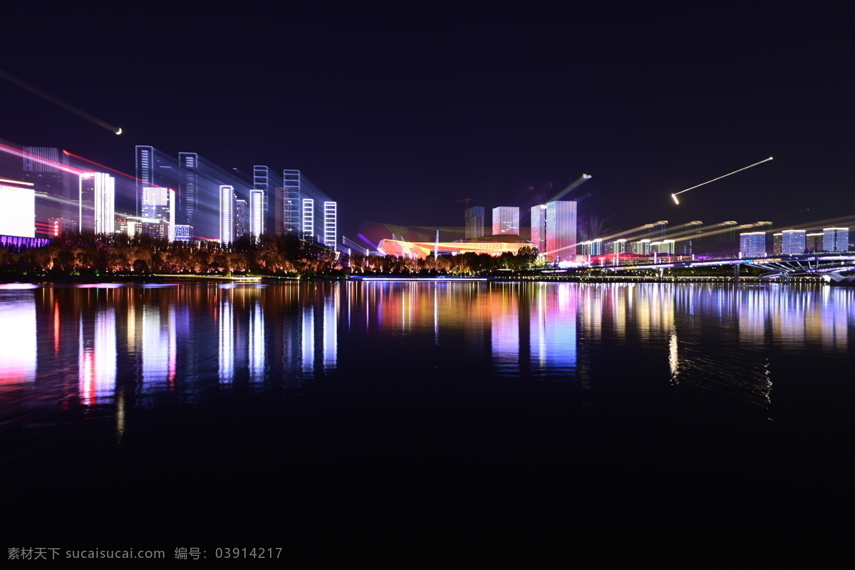 太原夜景 长风商务区 山西建筑 美丽夜景 城市夜景 建筑园林