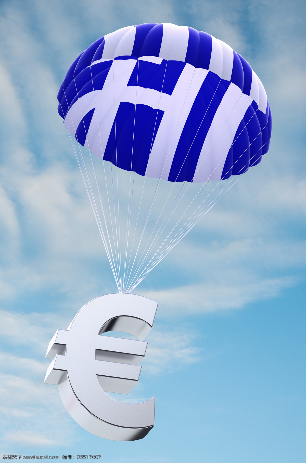 希腊 国旗 降落伞 希腊国旗 欧元货币符号 希腊文化 国旗背景 旗帜 地图图片 生活百科