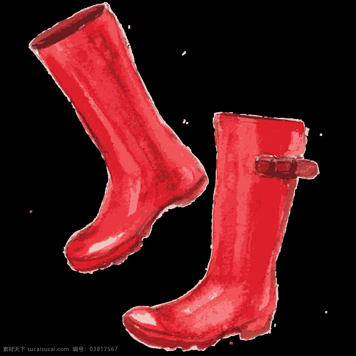 酒 红 靴子 卡通 透明 红色 浪漫 透明素材 免扣素材 装饰图案