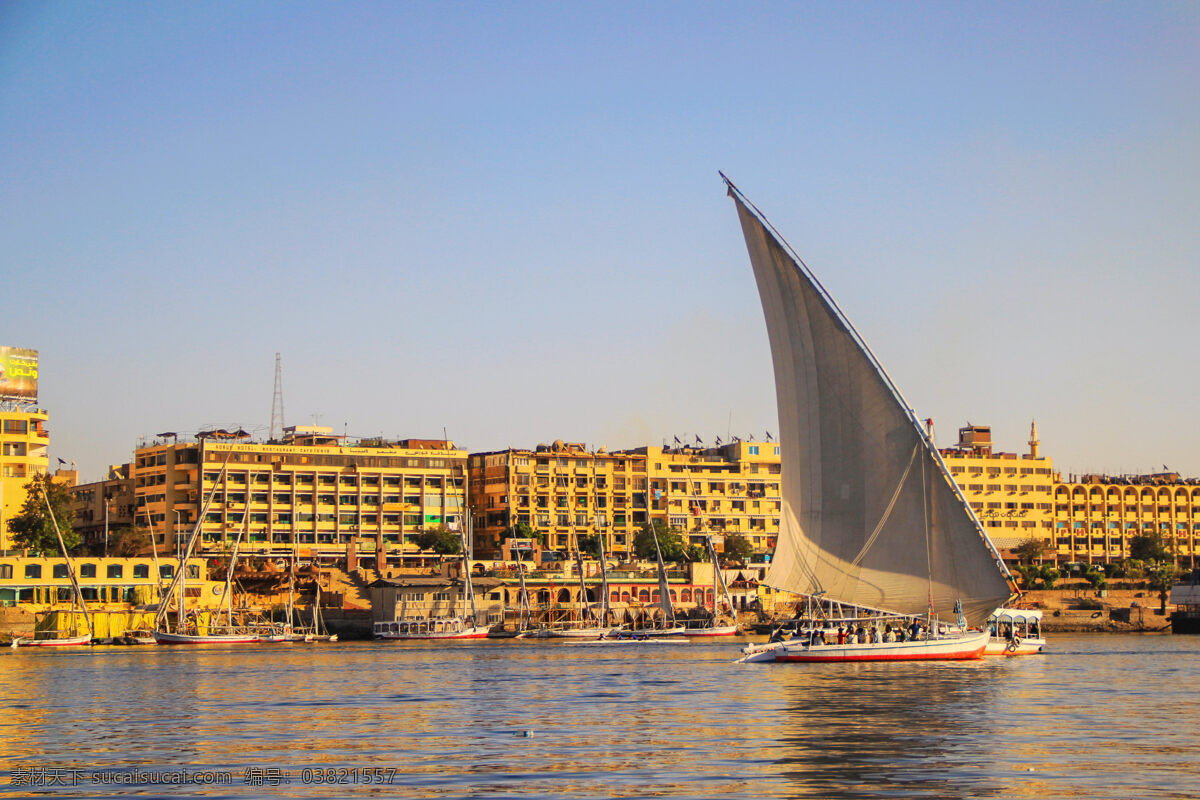 亚历山大 尼罗河 岸景 河面 帆船 河边码头 河岸 大楼 宾馆 各种建筑 蓝天 景观 景点 埃及 国外旅游摄影 畅游世界 旅游篇 旅游摄影 国外旅游