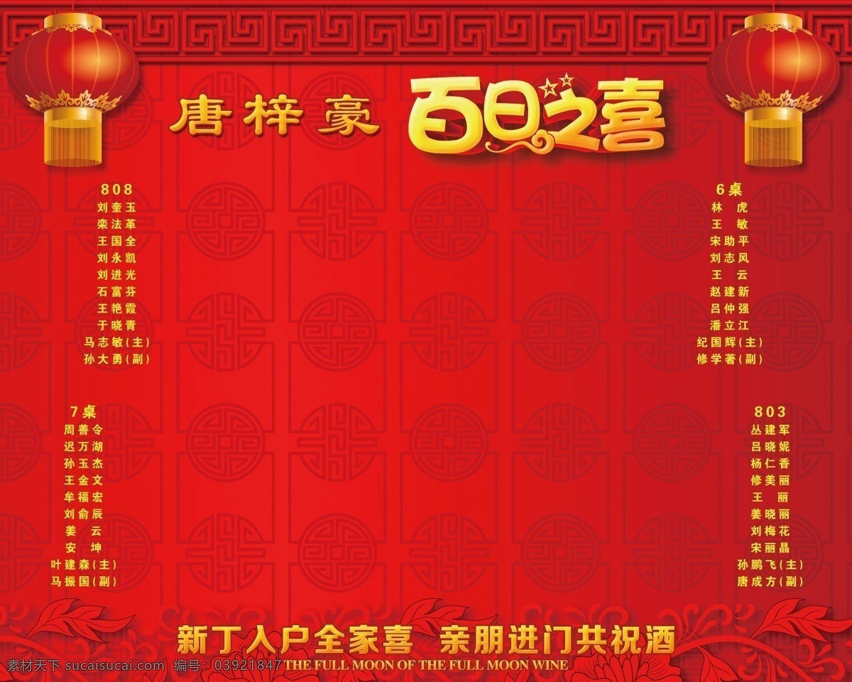 百日宴 百日 百日喜榜 喜榜 满月 分层