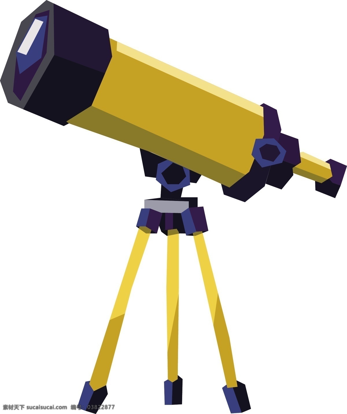 野营 望远镜 几何 商用 元素 野营工具 卡通 矢量