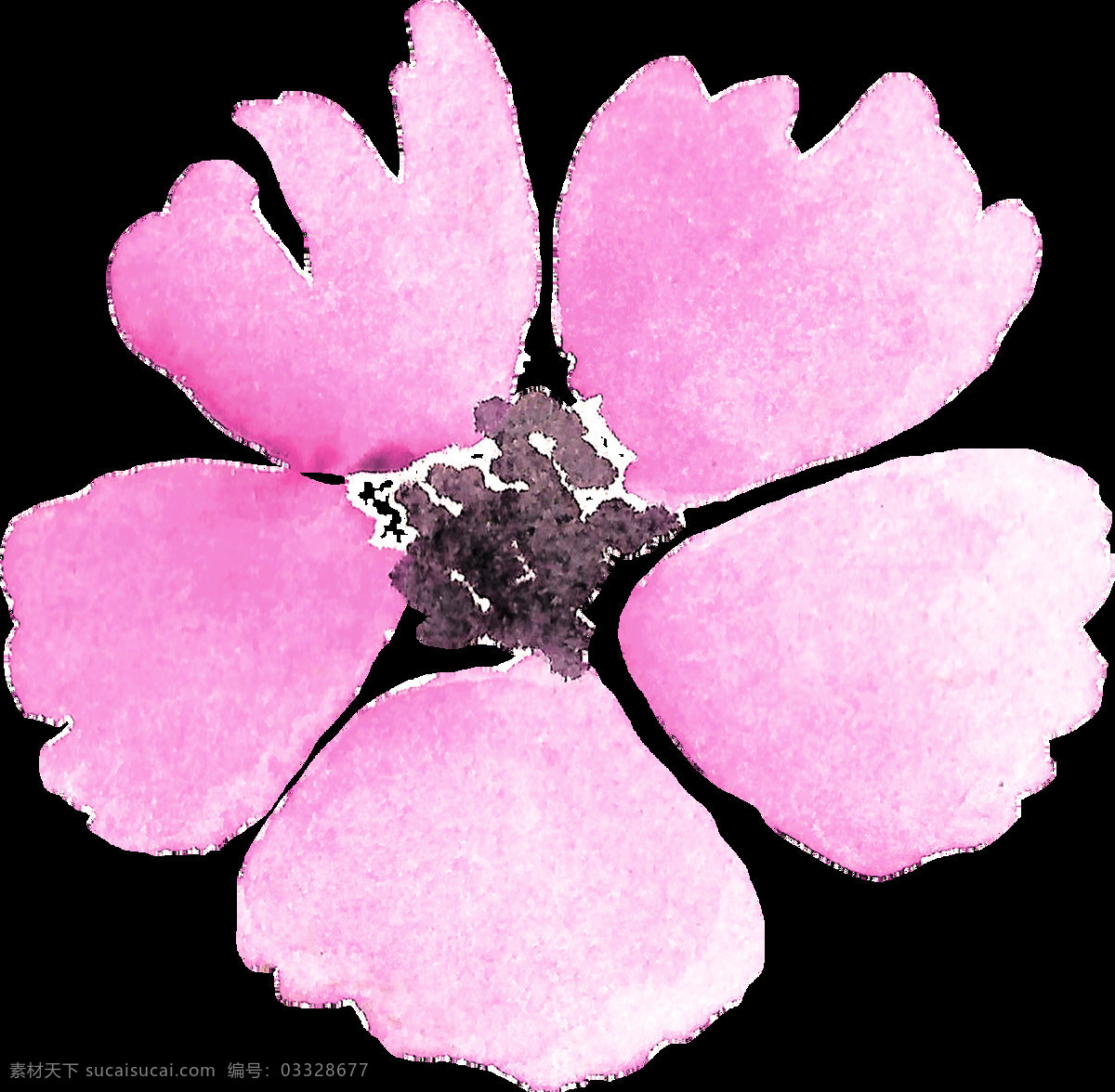 五叶 花瓣 卡通 透明 装饰 花束 粉色 透明素材 免扣素材 装饰图案