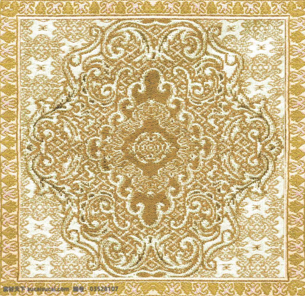 vray 地毯 材质 布料 黄色 欧式花纹 有贴图 max2008 3d模型素材 材质贴图