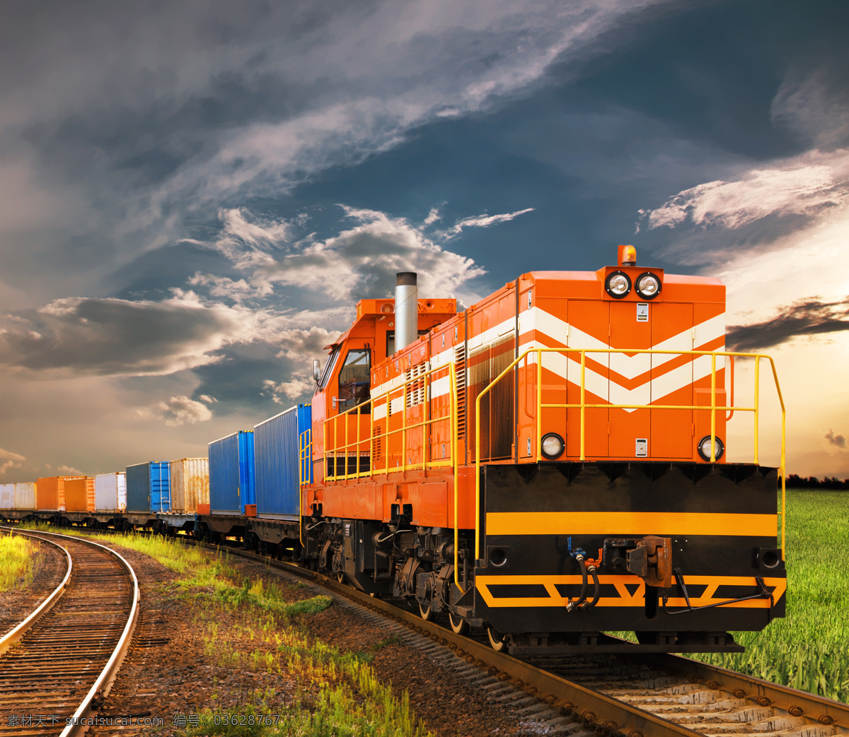 货运列车 货运火车 货运 列车 火车 火车头 铁路运输 现代科技 交通工具