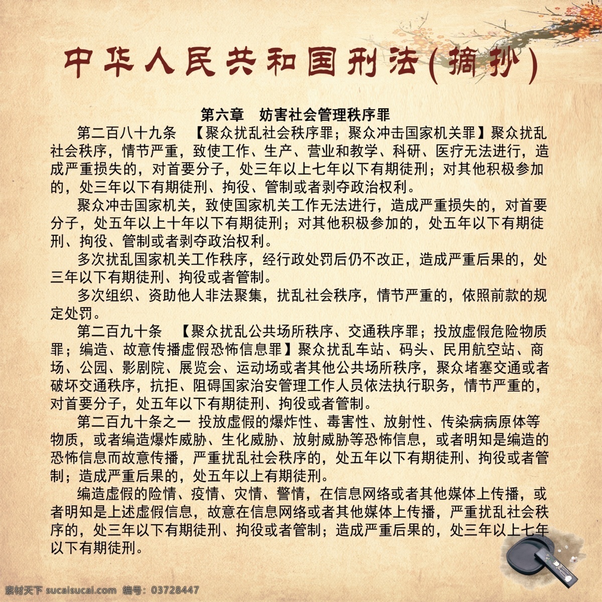 刑法摘抄 中华人民共和国 新修订刑法 白色