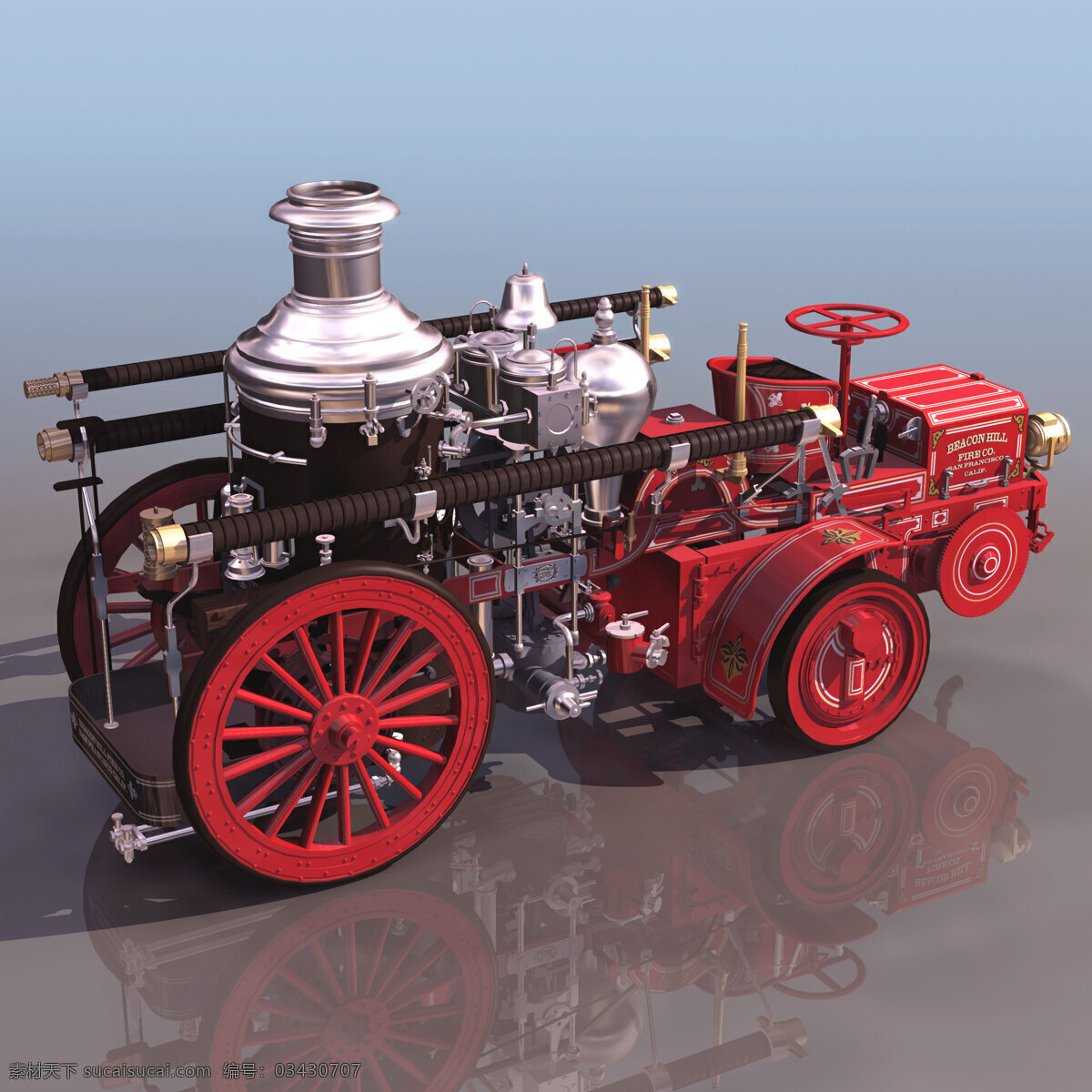 3d模型图库 交通工具 复古车 蒸汽车 3d作品 3d设计