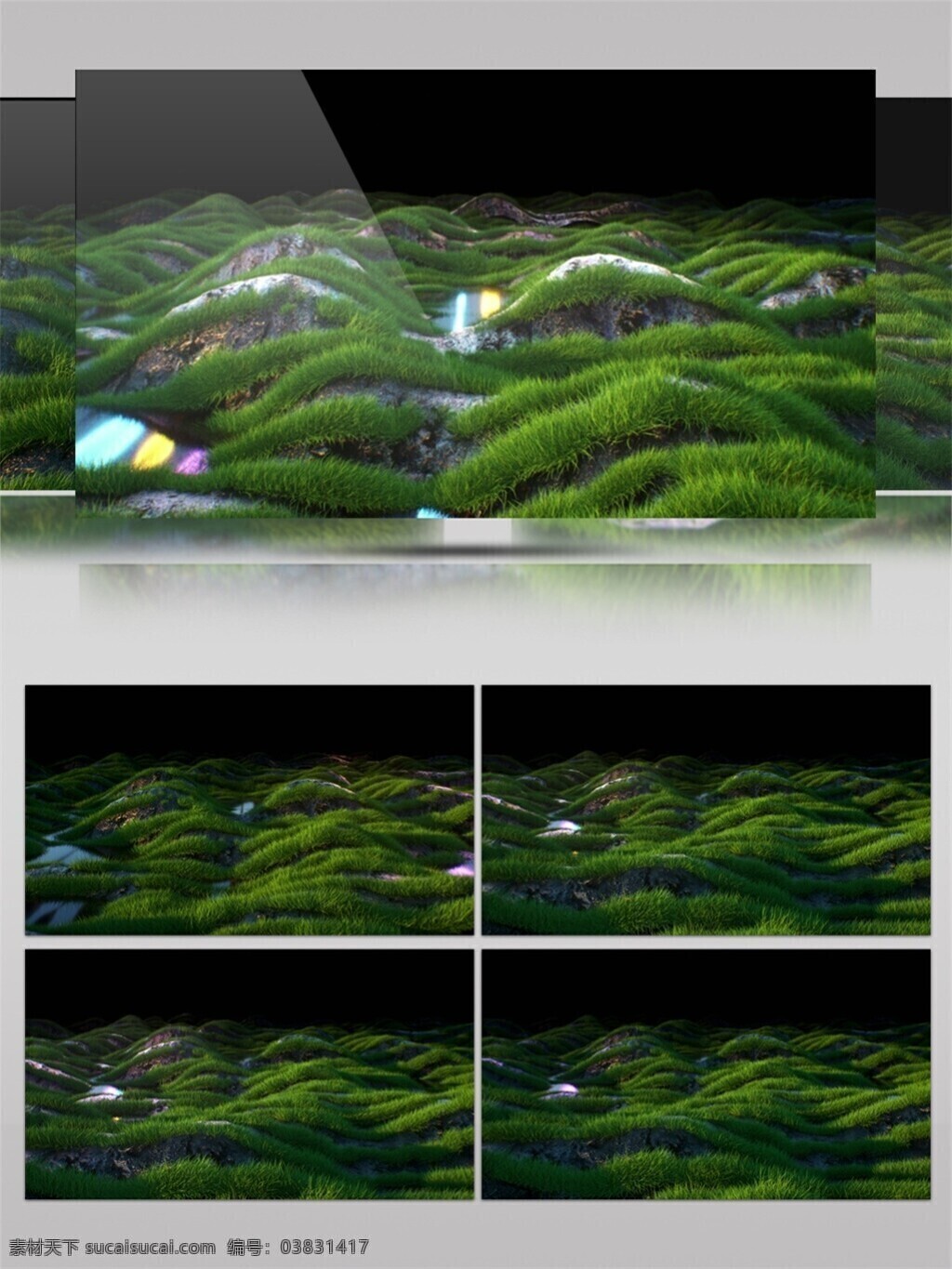 光斑散射 光束 激光 绿色 视觉享受 手机壁纸 星际 草原 动态 视频