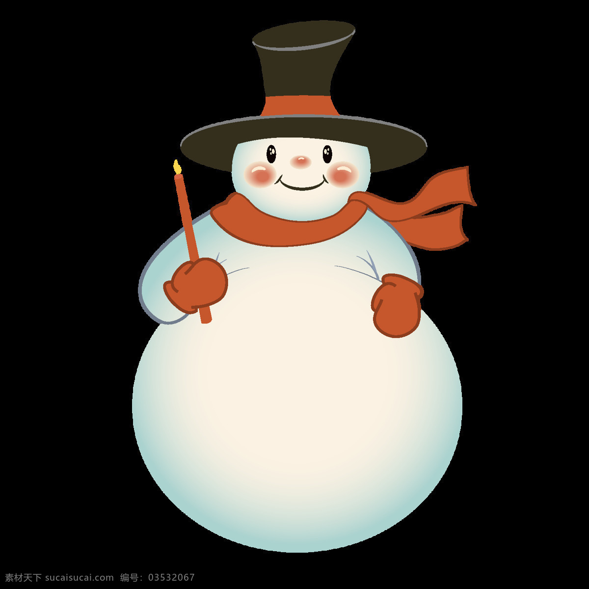 卡通 白色 雪人 元素 冬季