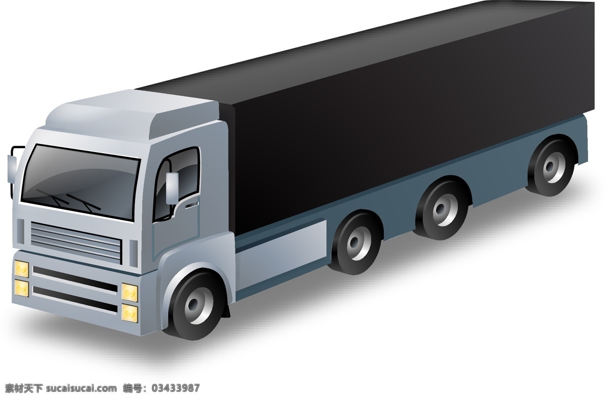 卡车矢量素材 卡车矢量 卡车素材 卡车 trailer truck 共享设计矢量 现代科技 交通工具