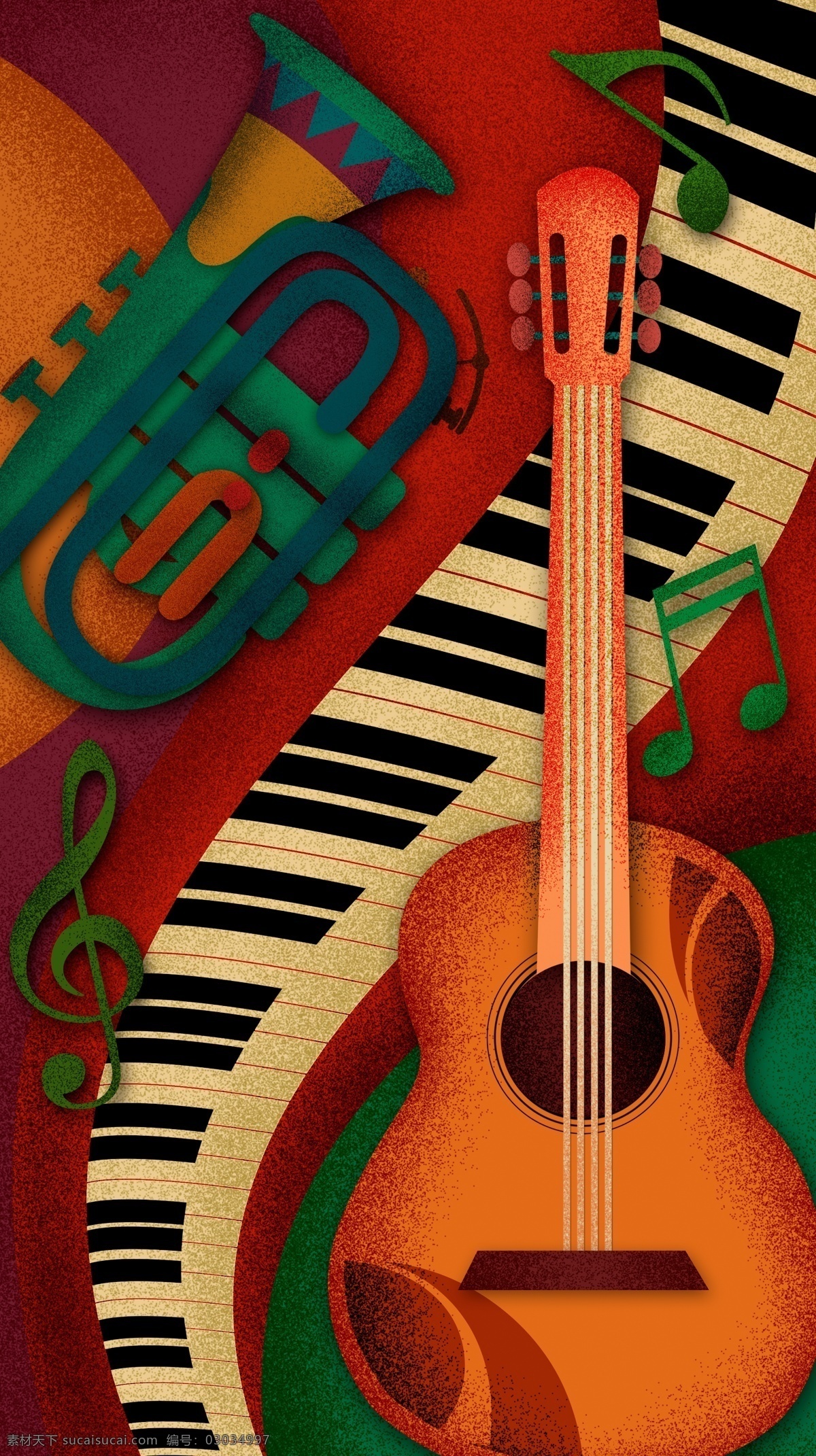 乐器 背景 分层 音乐艺术 吉它 钢琴 乐符 花纹 底纹 背景素材 音乐舞蹈 文化艺术 psd素材
