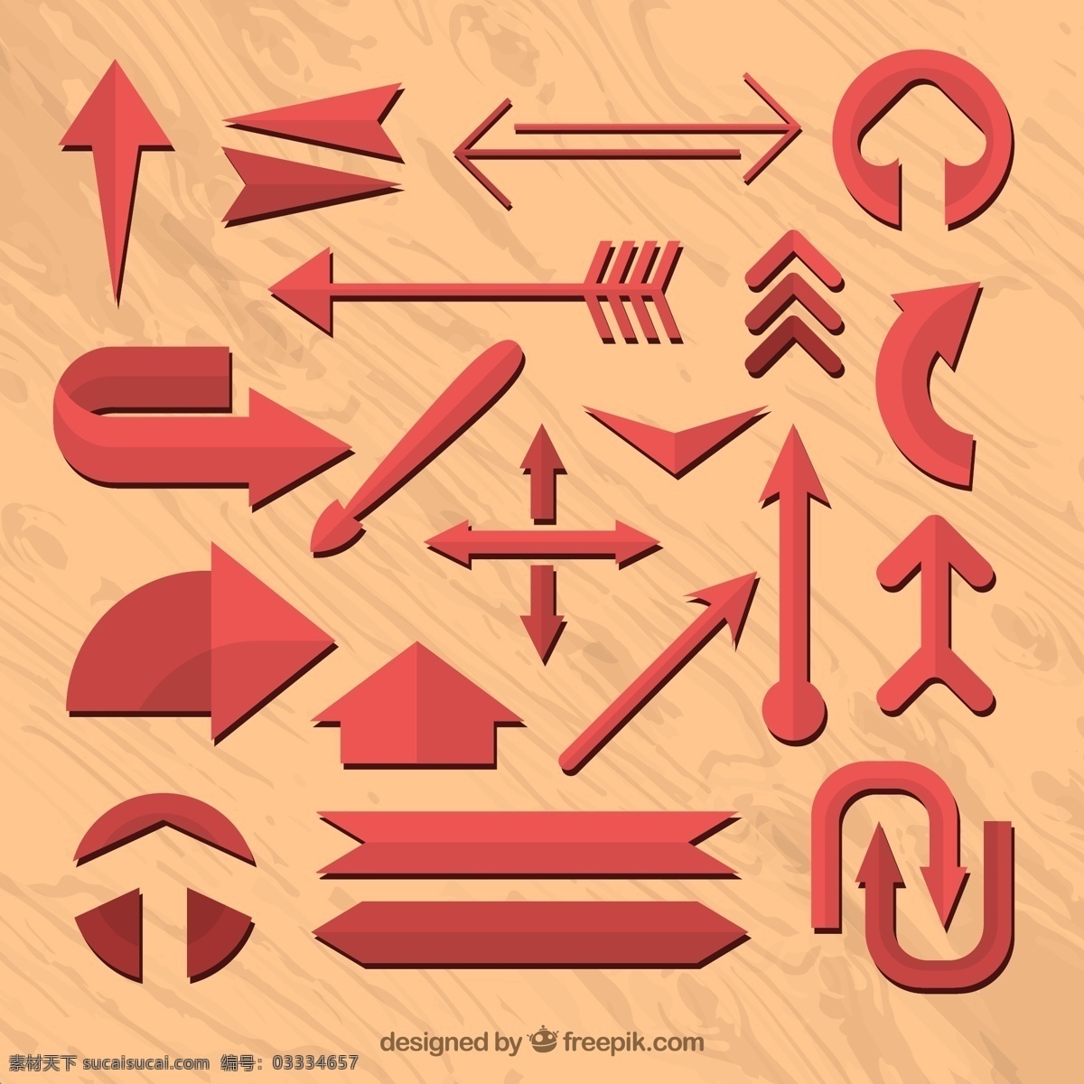 设置箭头 年份 箭头 复古 图形 插图 木 木标志 标志 方向 设置 黄色
