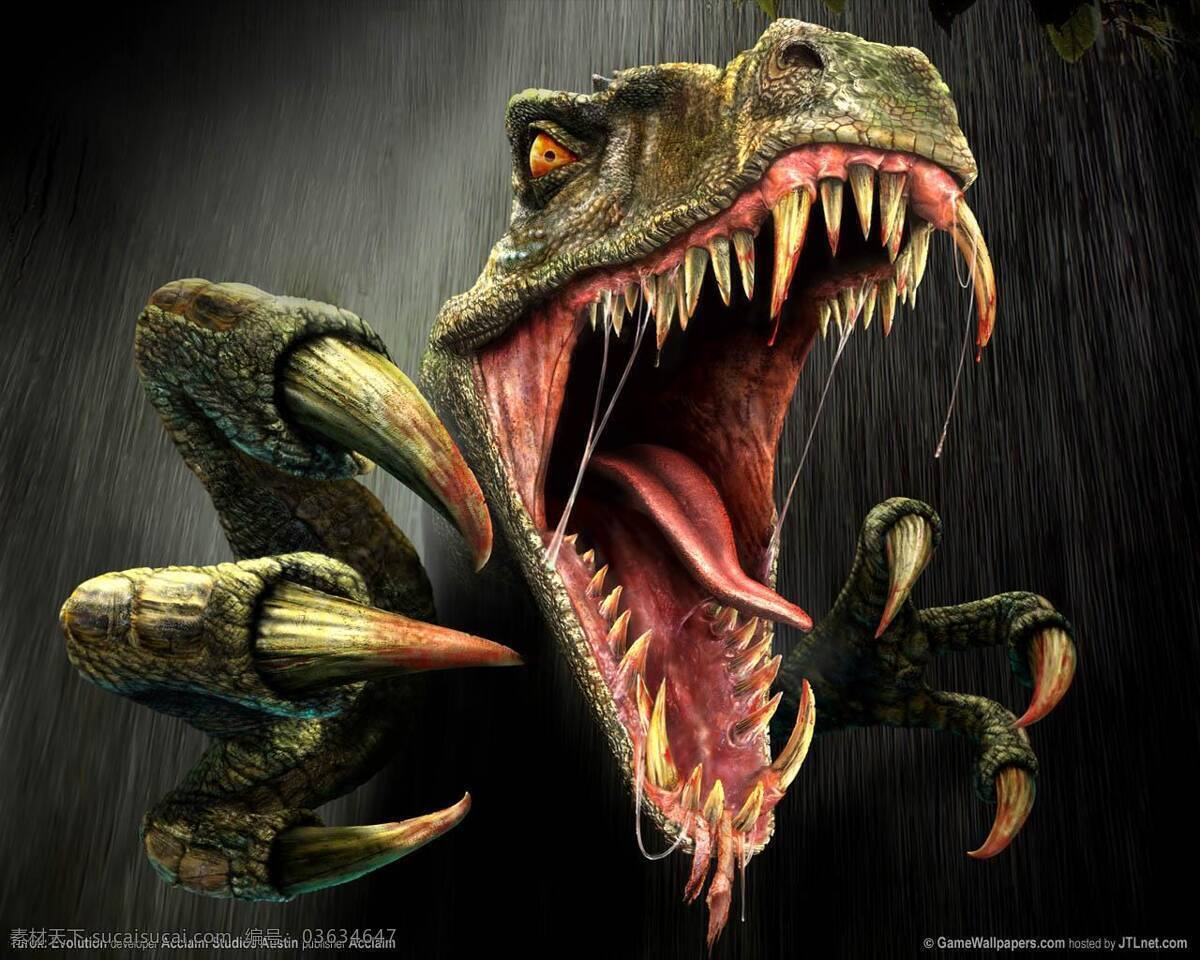 恐龙 张牙舞爪 创意图片 野生动物 生物世界