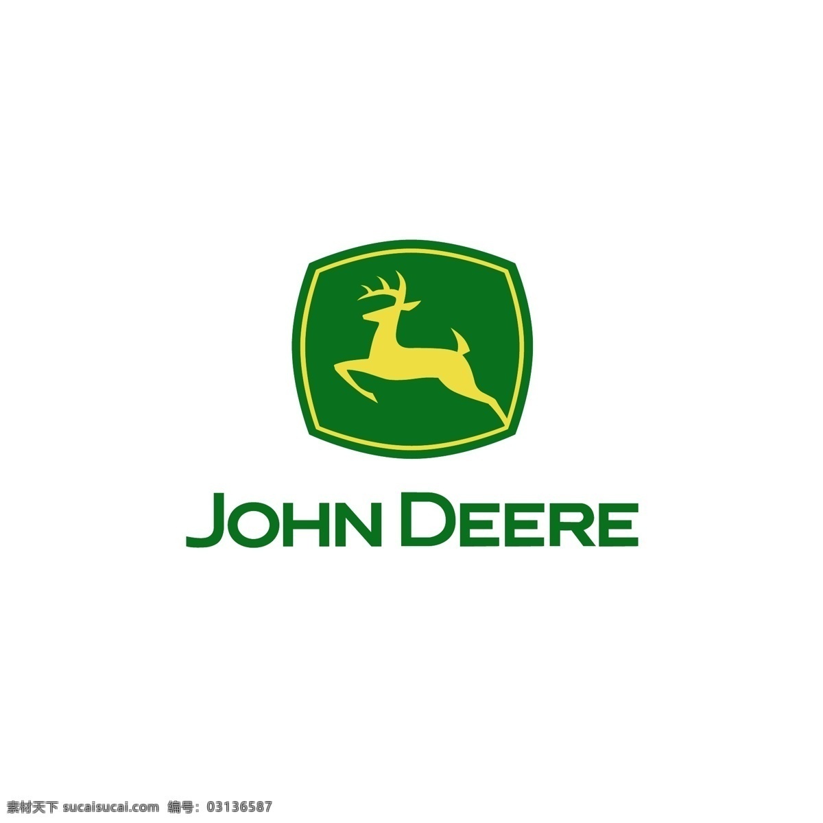 约翰迪尔标 john deere logo 约翰 迪尔标 标识标志图标 企业 标志 矢量图库