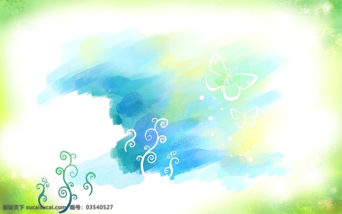 儿童 卡通 手绘 水彩 花朵 客厅 卧室 背景 墙 蝴蝶 儿童背景墙 水彩背景墙