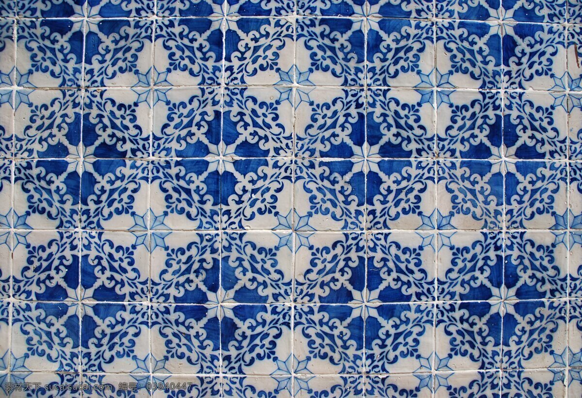 葡萄牙花砖 蓝色