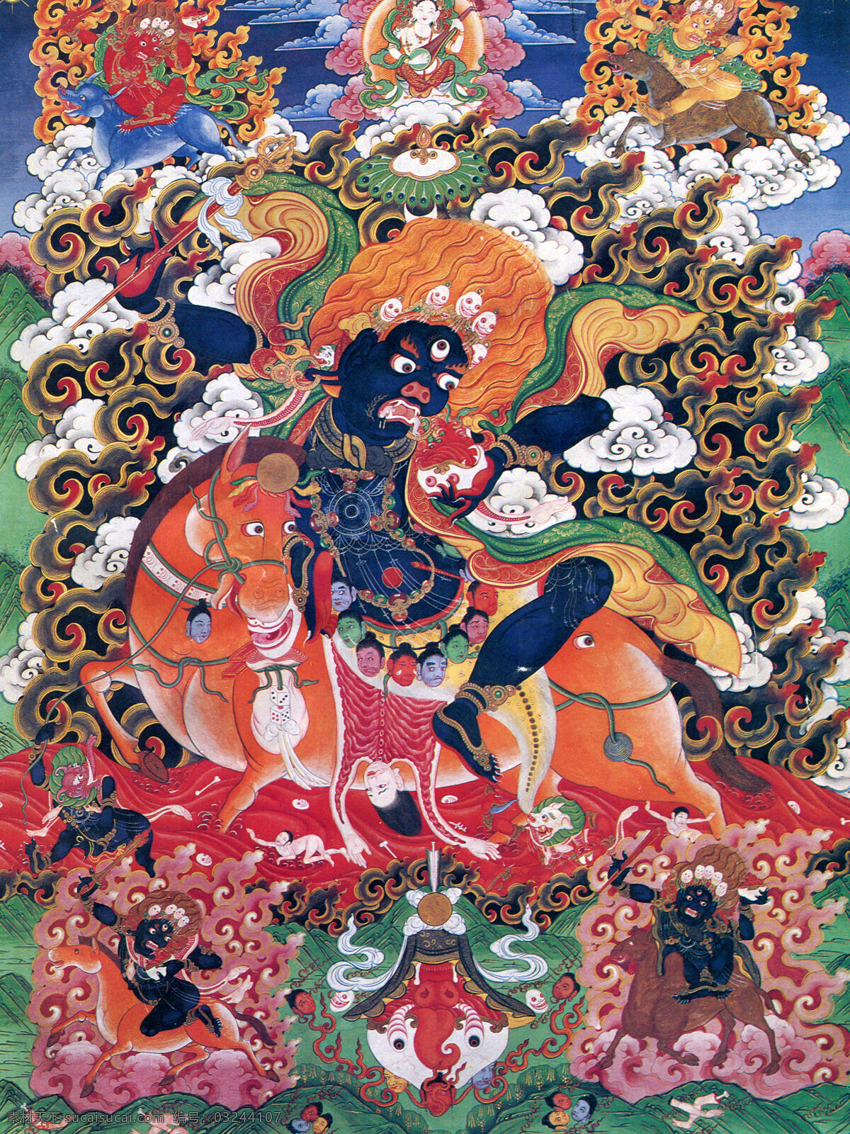 西藏 日喀则 唐卡 佛教 佛法 佛经 佛龛 唐卡全大 藏族文化01 藏族文化 宗教信仰 文化艺术