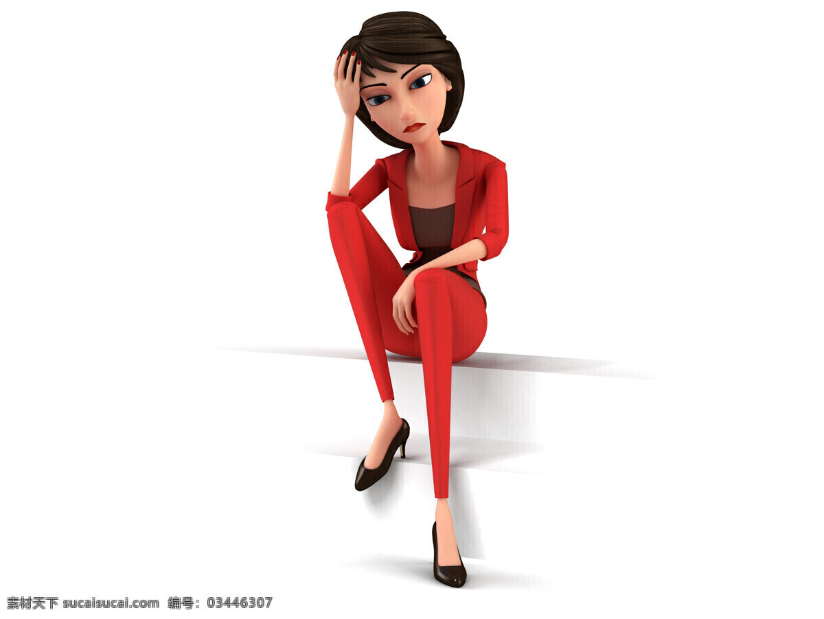 3d商务女士 女强人 商务美女 商务 女人 商务女士 红衣女士 红衣美女 女士 美女 3d 3d美女 3d设计