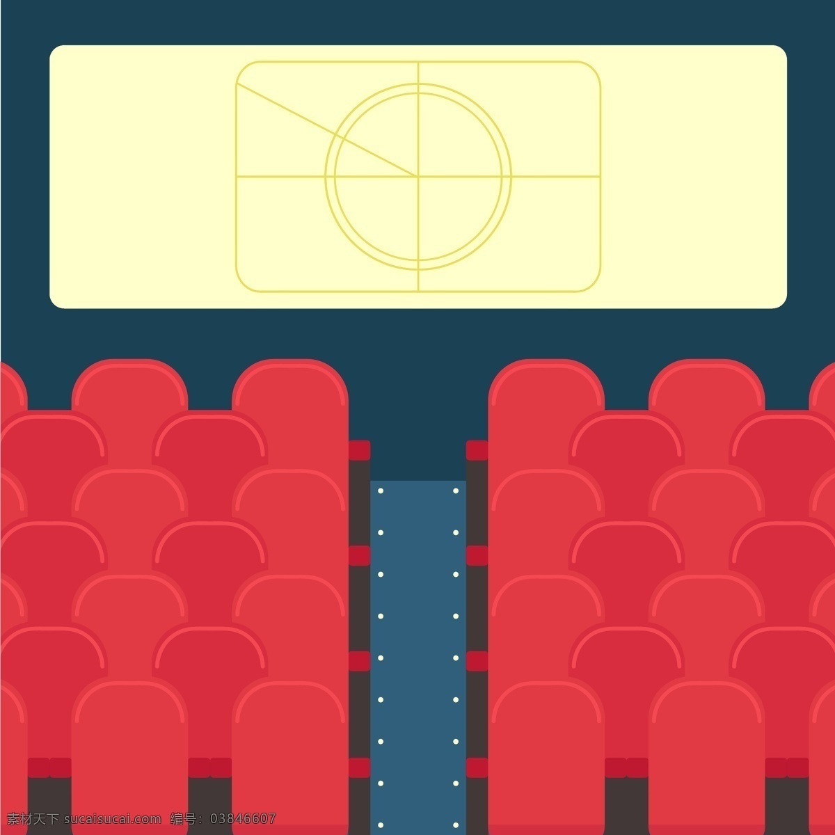 手绘 电影院 座椅 背景 矢量 宣传 广告 海报