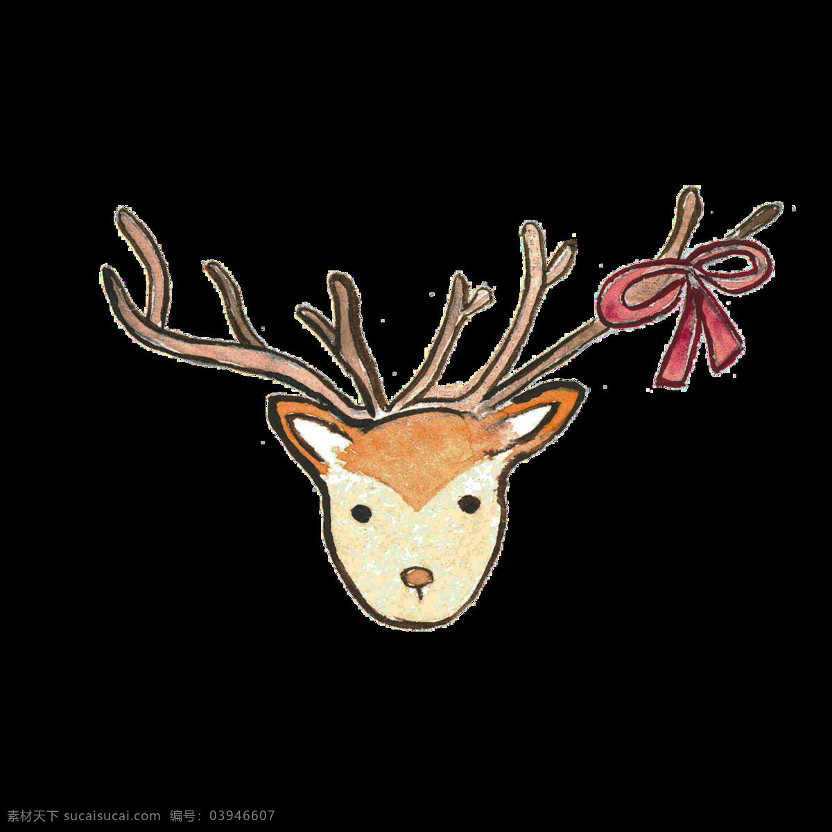 圣诞 麋鹿 透明 礼物 可爱 透明素材 免扣素材 装饰图案