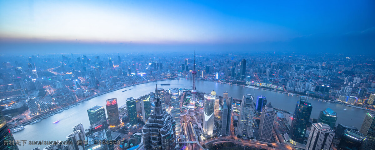 外滩全景鸟瞰 上海 外滩 东方明珠塔 外滩鸟瞰 外滩全景 旅游摄影 国内旅游