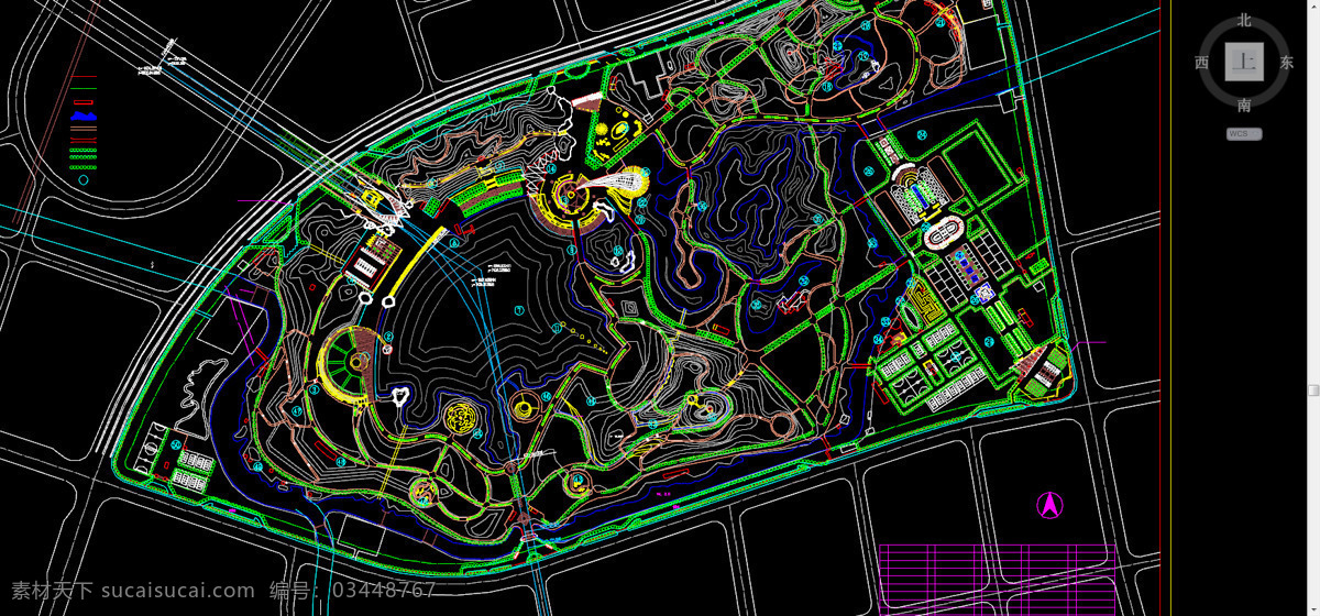 中央 公园 规划 总 平面图 t3 山地 篮球场 停车场 广场 设计合理