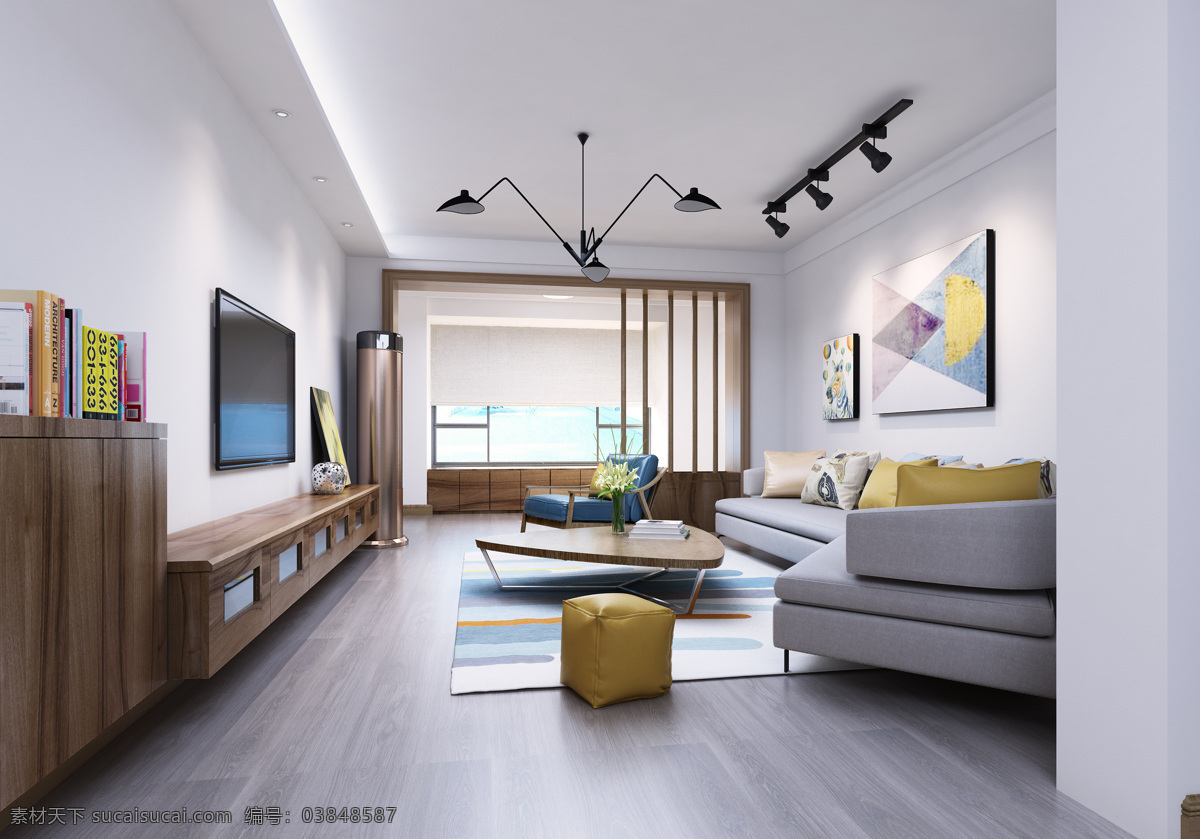 现代风格客厅 客厅 现代风格 装修 简单 大气 环境设计 室内设计