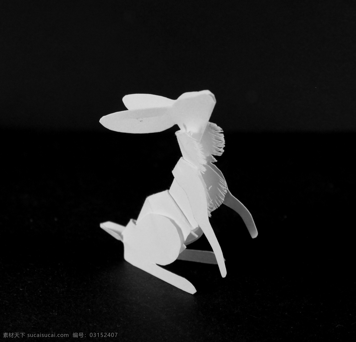 剪纸 兔子 高清 白兔 手工 文化艺术