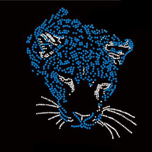 烫钻 猎豹 免费素材 面料图库 服装图案 黑色