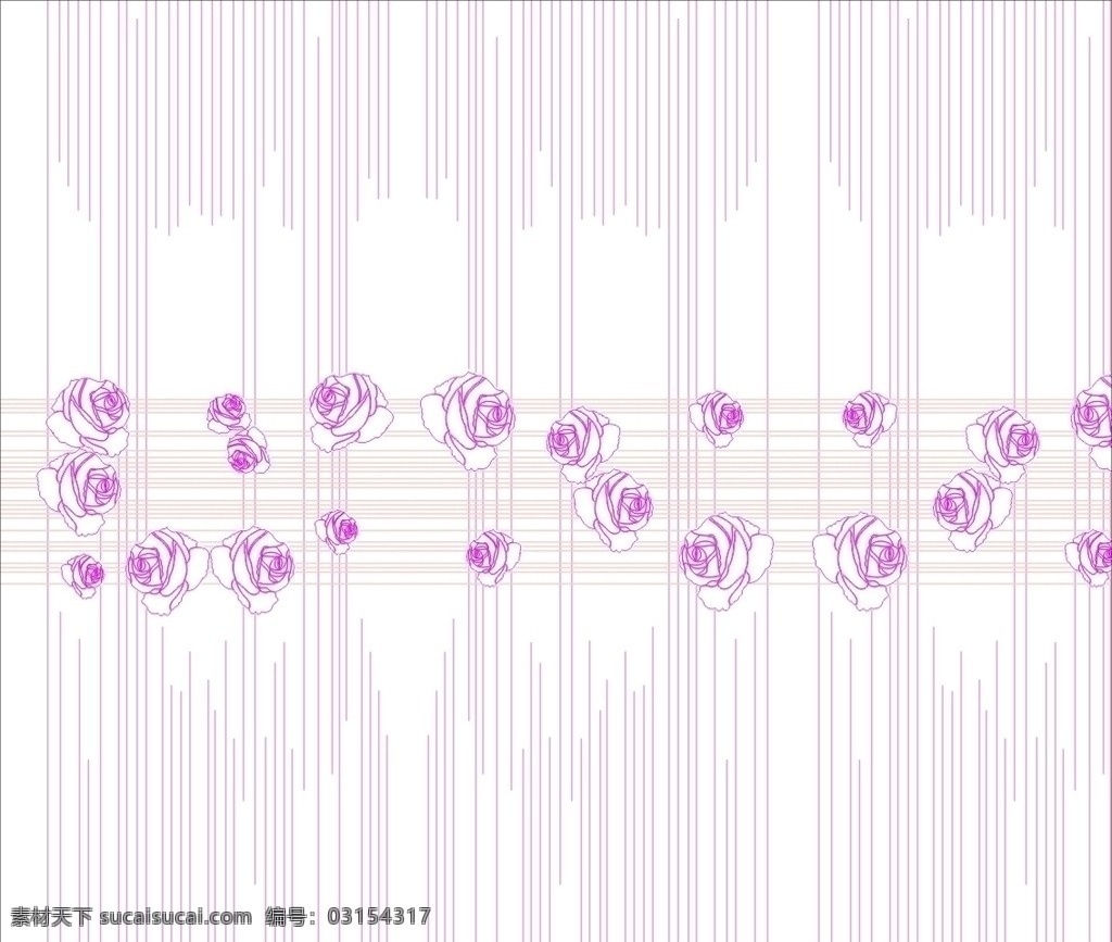 玫瑰花 线条图 条纹 雕刻图 条纹线条 底纹边框 矢量