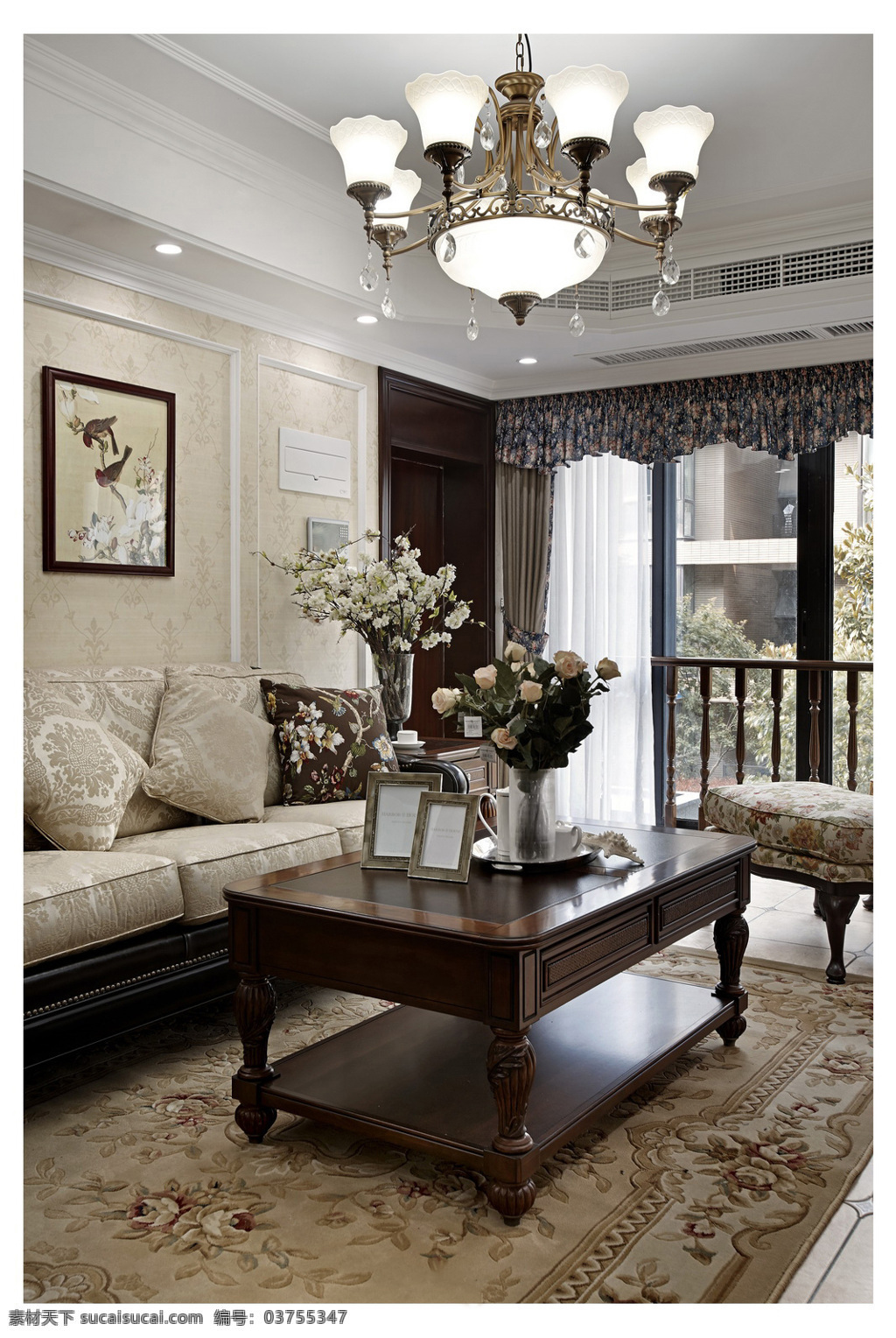 欧式 时尚 客厅 浅色 花纹 沙发 室内装修 效果图 花纹地毯 客厅装修 木制茶几 浅色地板