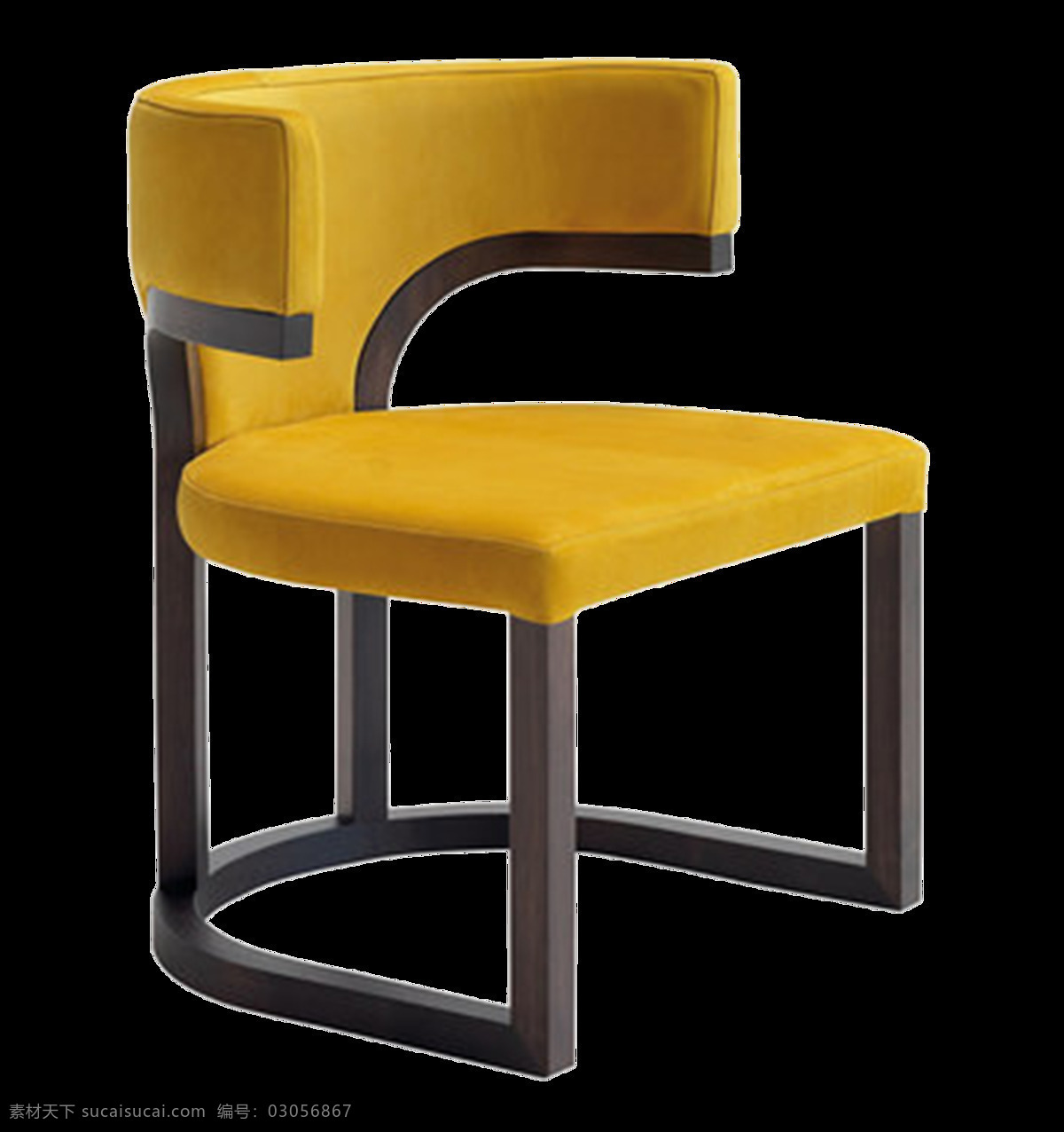 黄色 欧式 椅子 元素 png元素 透明素材 装饰 家居 免抠元素