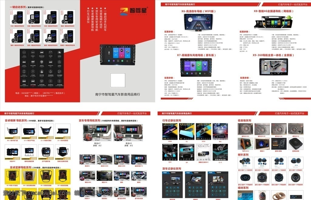 导航画册 科技 红色 画册 汽车 导航 屏幕 配件 汽车配件 画册设计