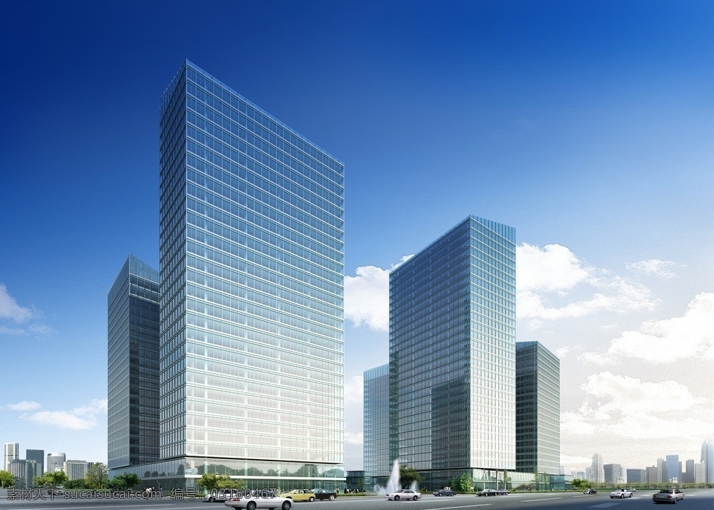 高层 公建 商业 模型 效果图 建筑表现 3d max 酒店 办公楼 写字楼 cbd max文件 室外模型 3d设计模型 源文件