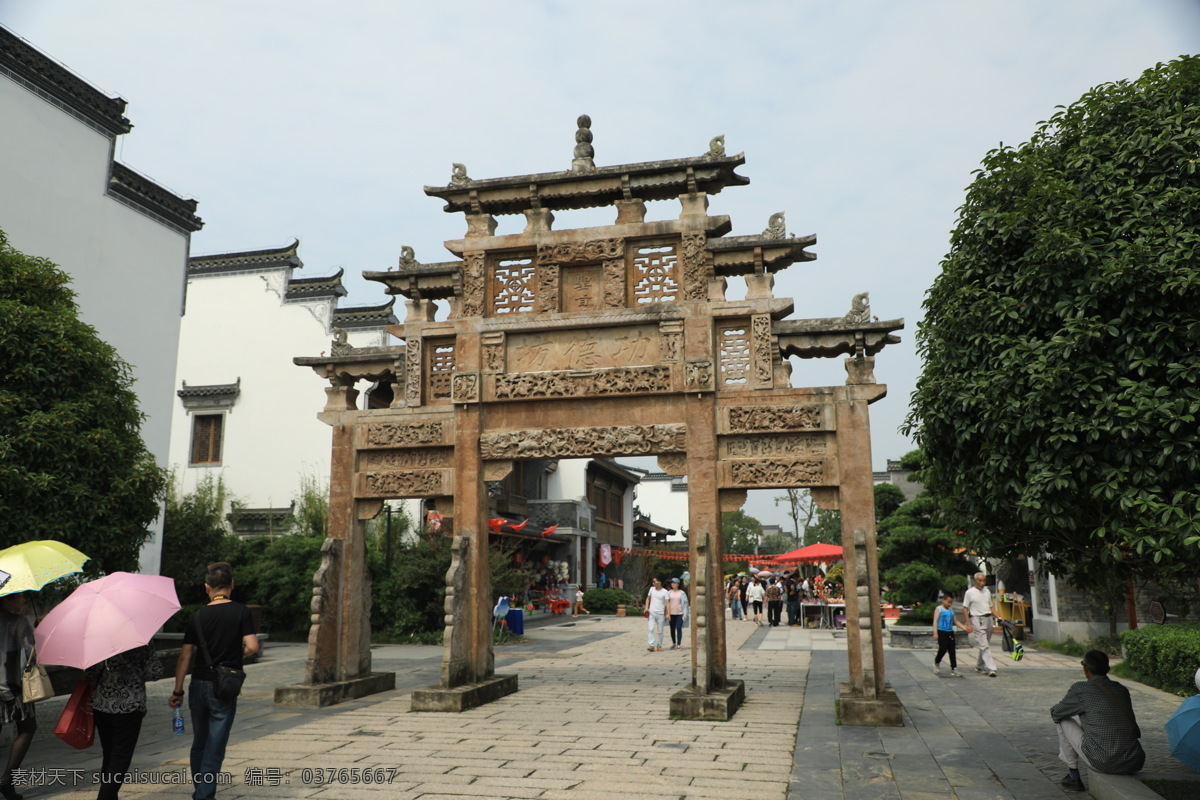 鸠 兹 古镇 功德 坊 鸠兹古镇 功德坊 牌楼 风景名胜 人文景观 旅游摄影