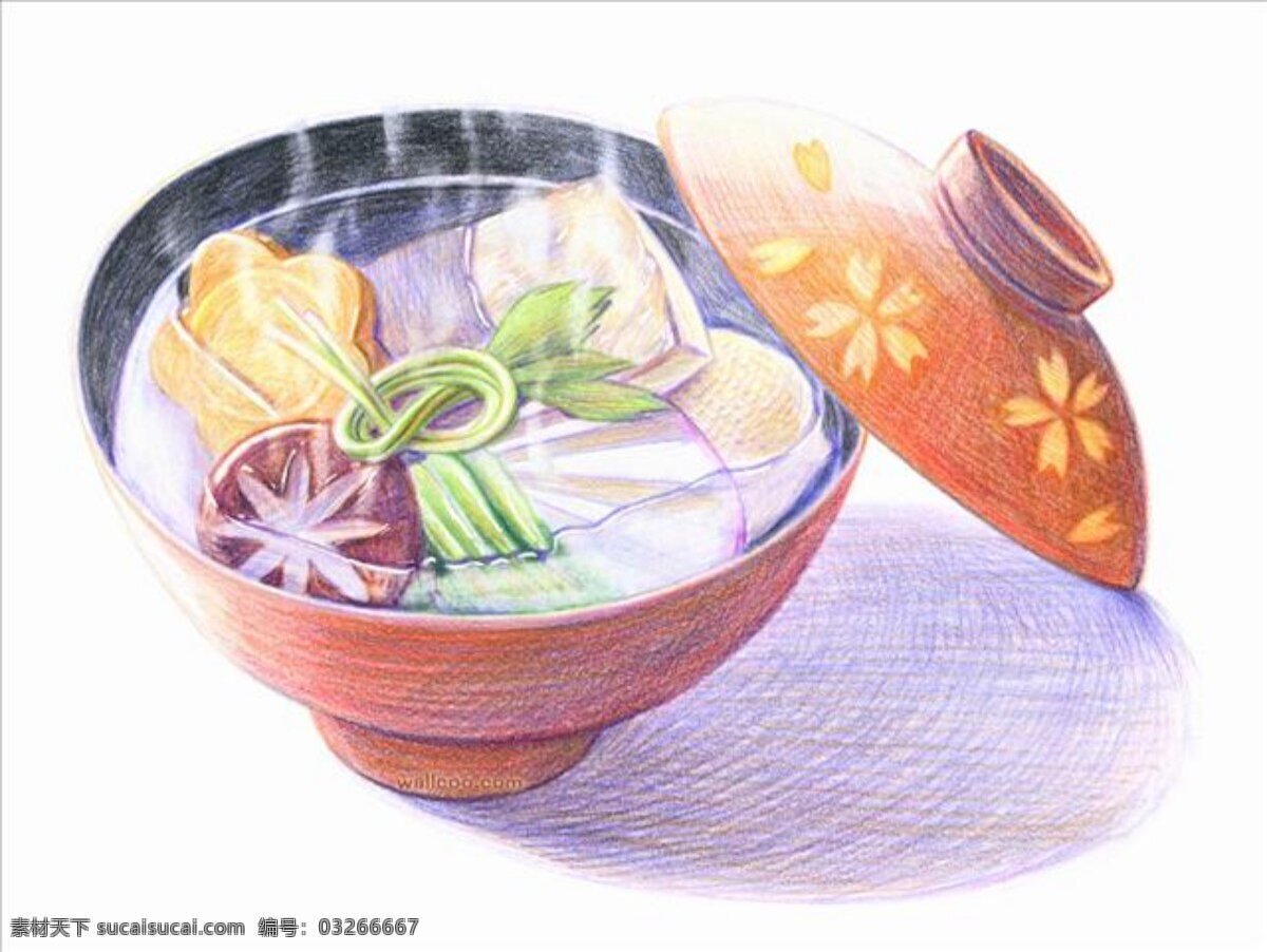 手绘 日式 美食 料理 关东煮 拉面 手绘日式料理 天妇罗 便当 生鱼片 居酒屋 插画集