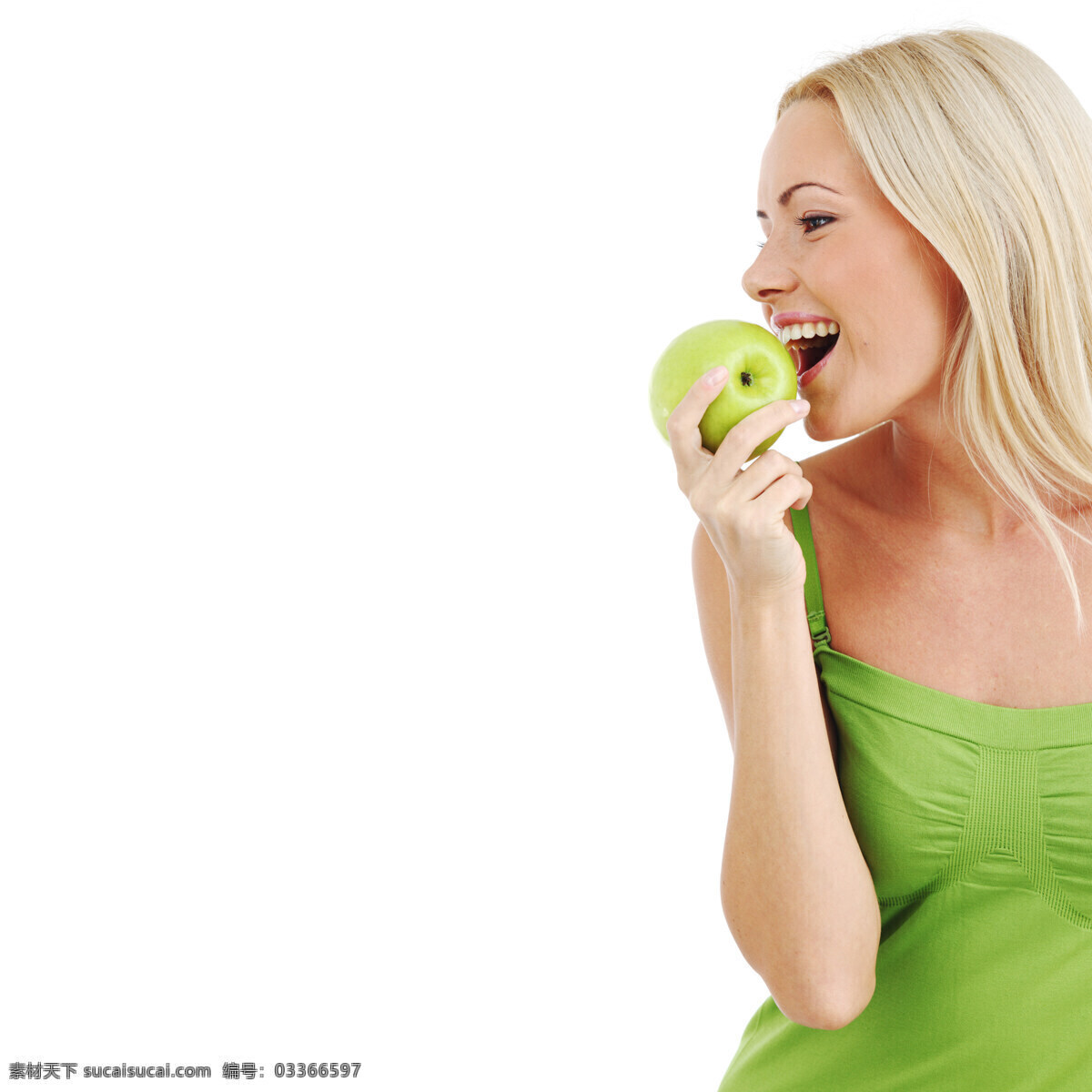绿色 苹果 美女图片 拿着 吃 美女 牙齿素材 人体器官图 人物图片