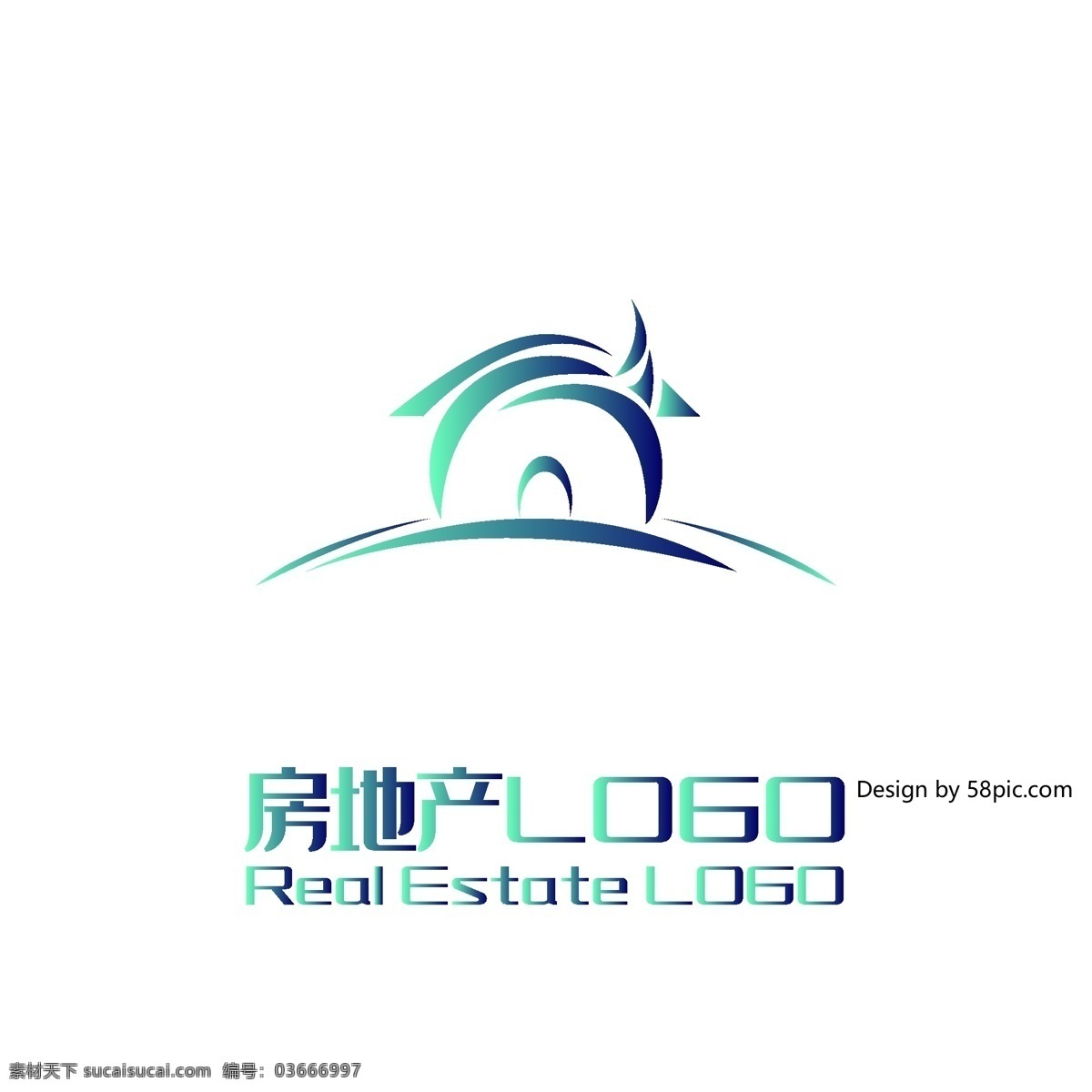 原创 创意 简约 大气 房子 房地产 logo 标志 可商用