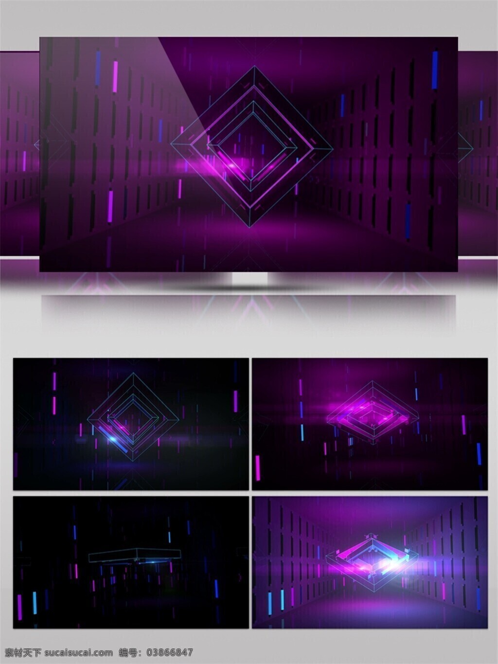 紫色 光束 三角 视频 3d视频素材 电脑屏幕保护 高清视频素材 激光 能量