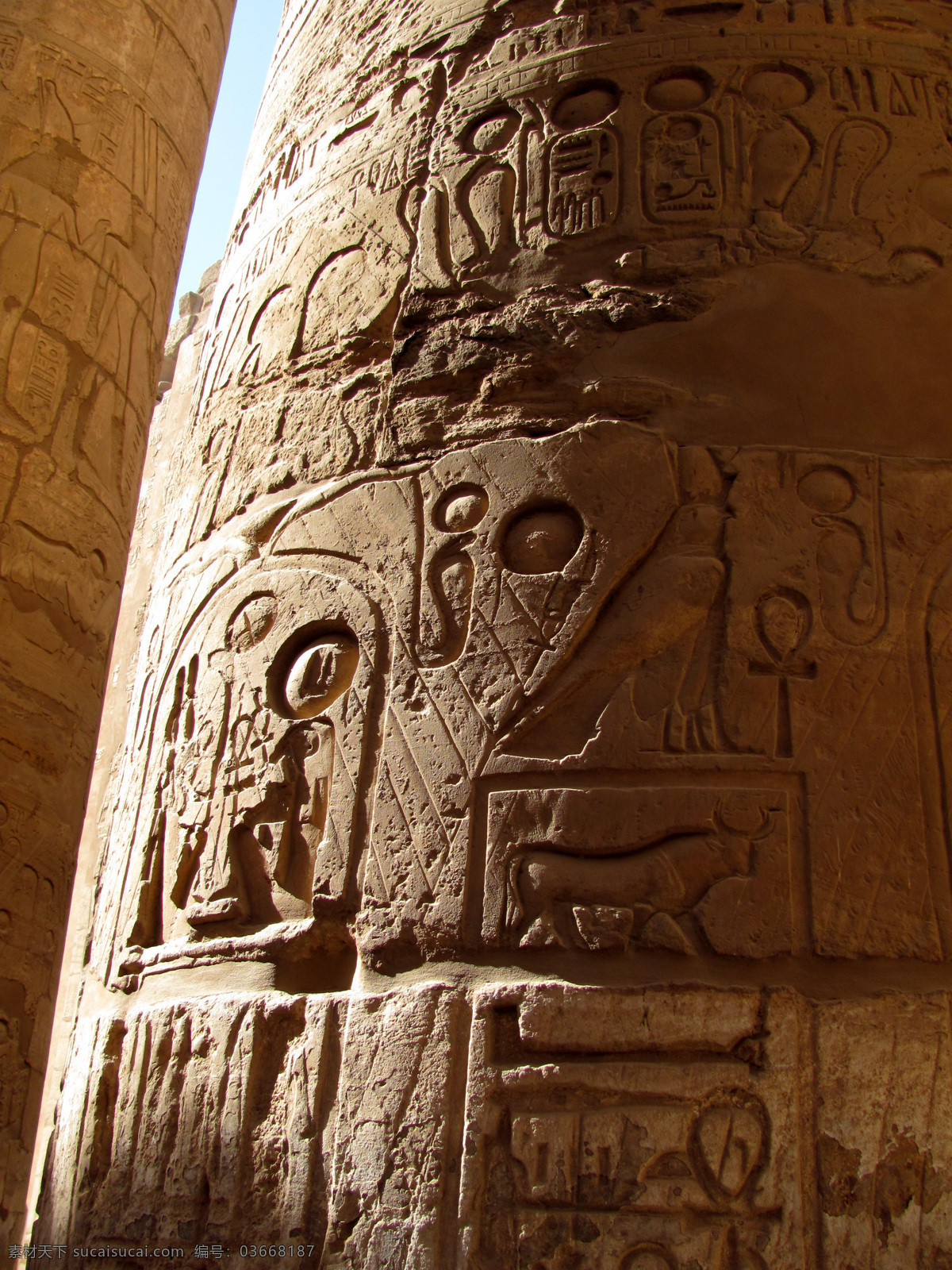 埃及 凯尔 奈克 神庙 凯尔奈克神庙 太阳神阿蒙神 崇拜中心 大列柱 浮雕精细 国外旅游 旅游摄影