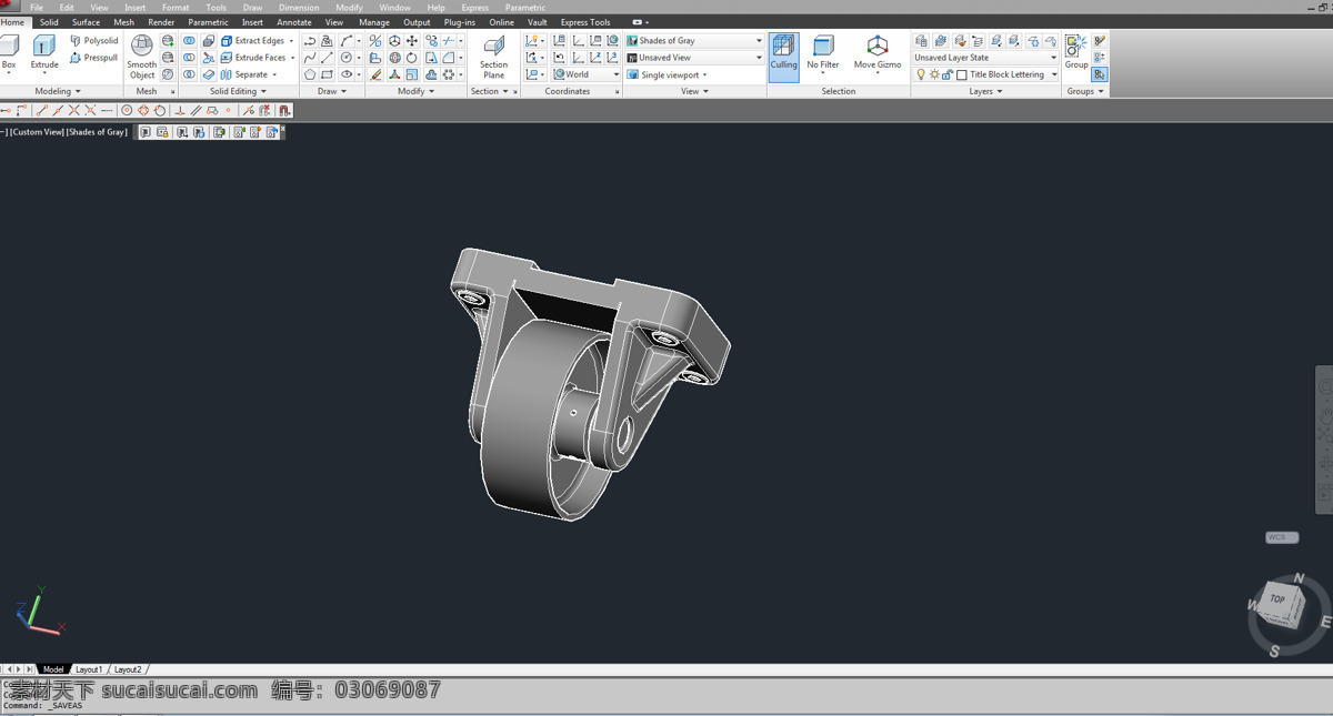 3d 滚轮 组件 机械设计 教育 三维打印 cad素材 cad