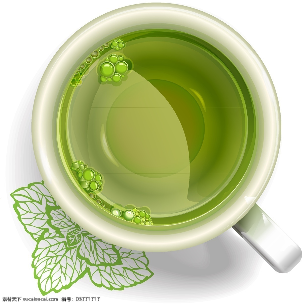 清爽绿茶 清爽 绿茶 茶叶 清新 白色