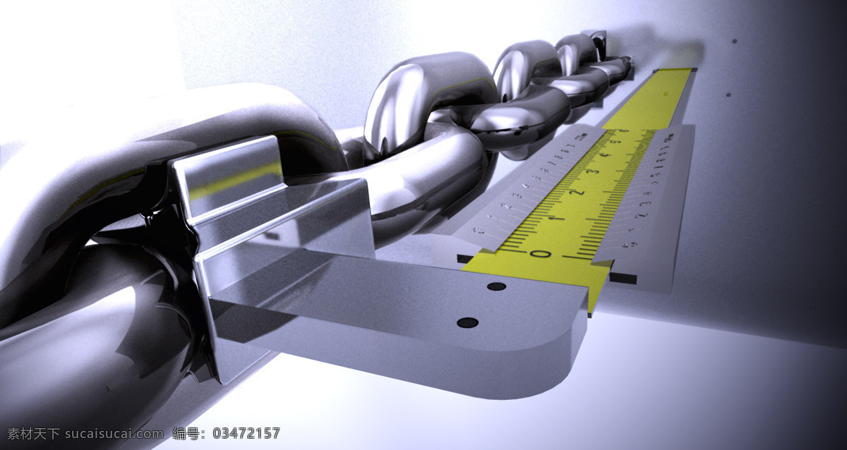 带 链条 磨损 指示器 指标 链 3d模型素材 其他3d模型