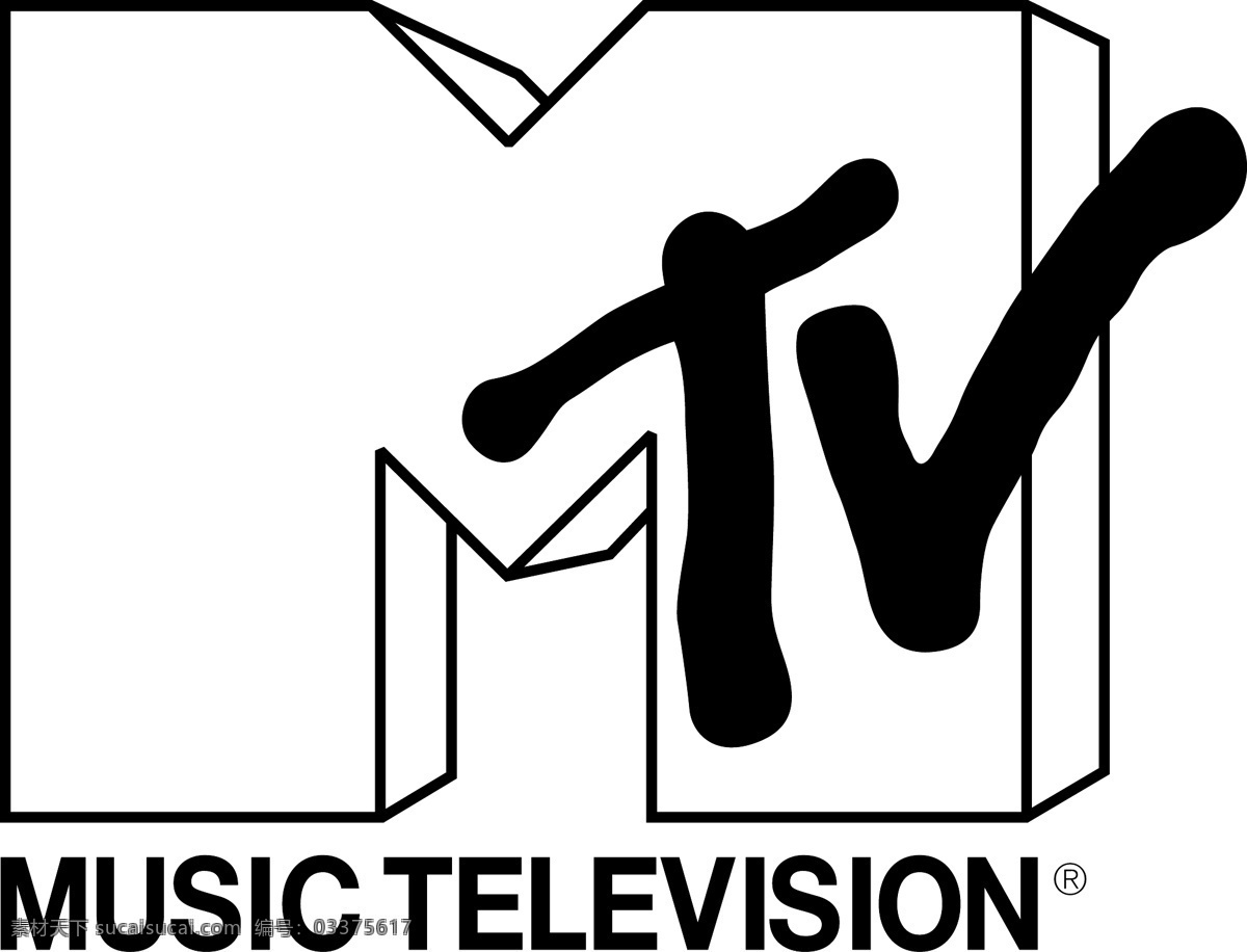 mtv的标志 白色