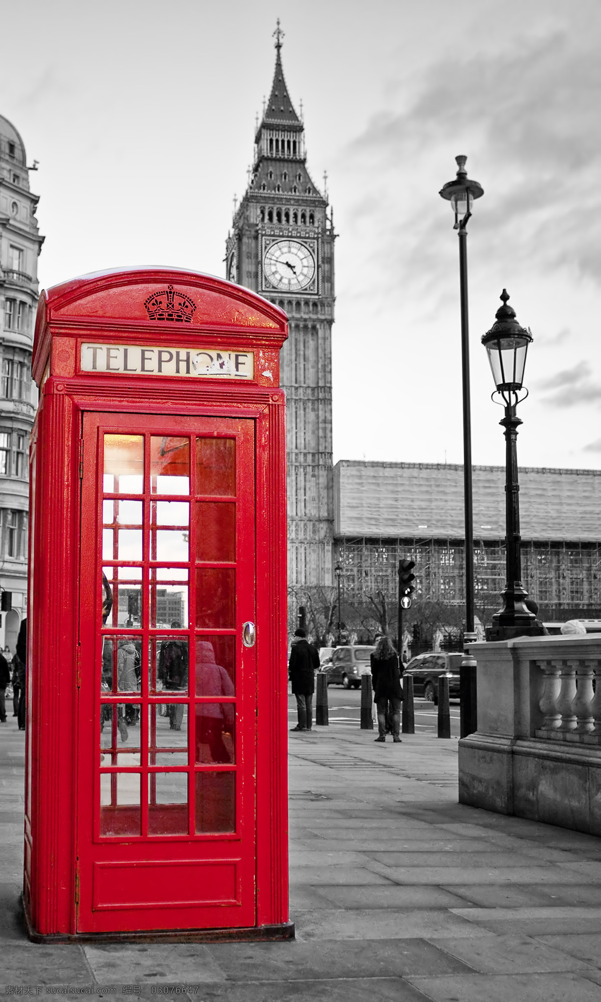 电话亭 钟楼 伦敦街道 伦敦风景 欧美风格 英国风景 名胜古迹 外国风景 旅游图片 风景名胜 风景图片