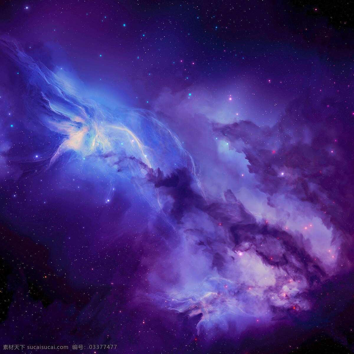 星空背景图 星空 星际 云 紫色 蓝色