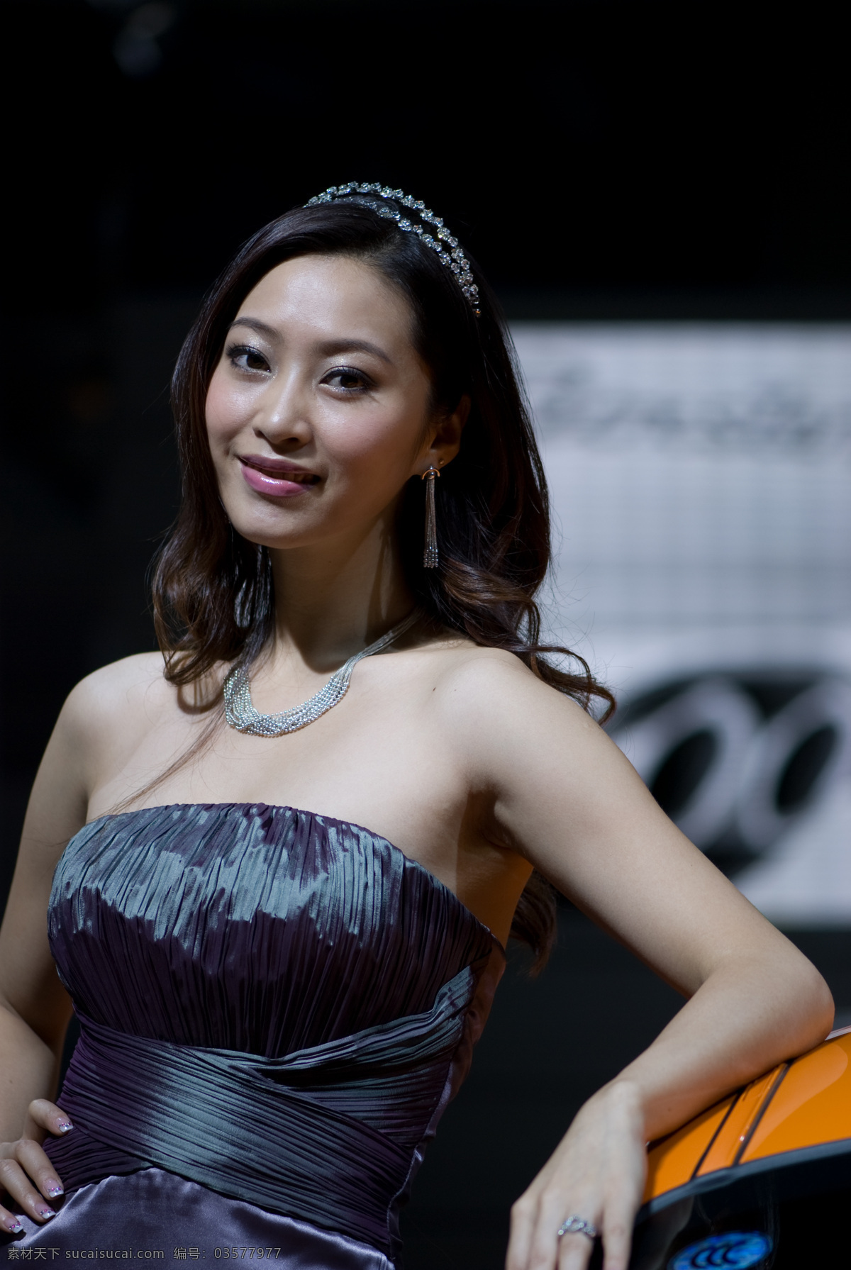 美女车模 李延晶 保时捷 职业人物 人物图库